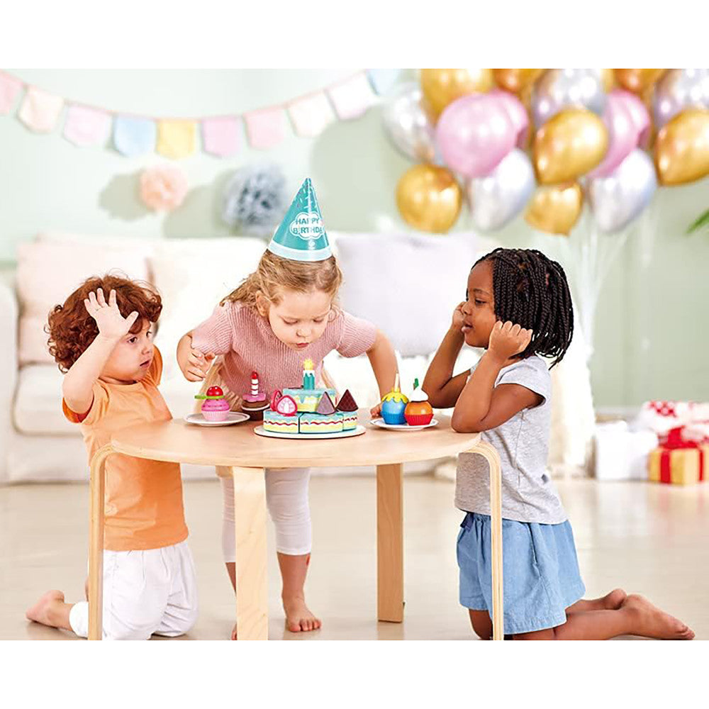 Hape: Interactive Happy Birthday Cake - 16pc Light & Sound Wooden Toy