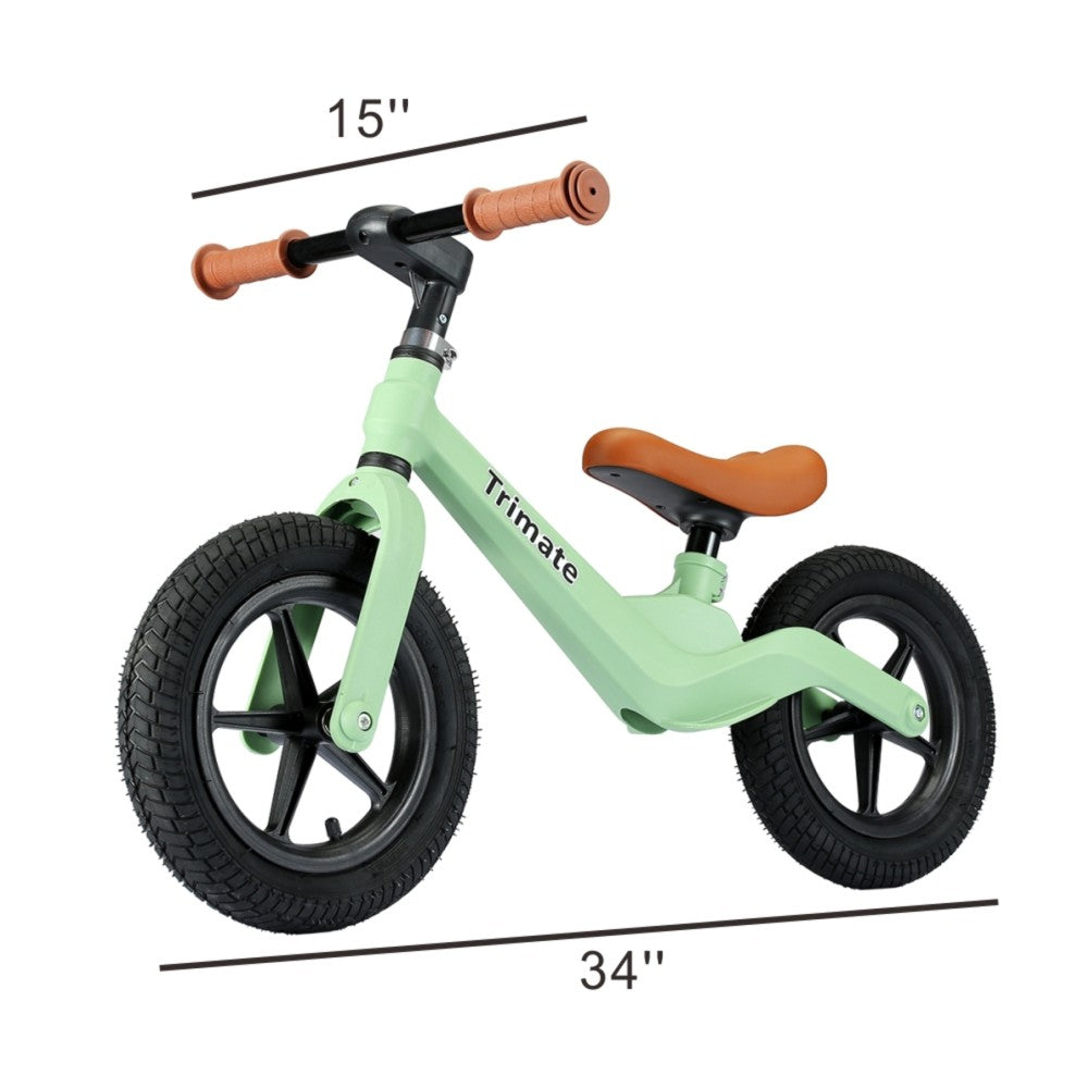 Trimate Toddler Balance Bike, Green - No Pedal Sport Bike for 3-5 Year Old