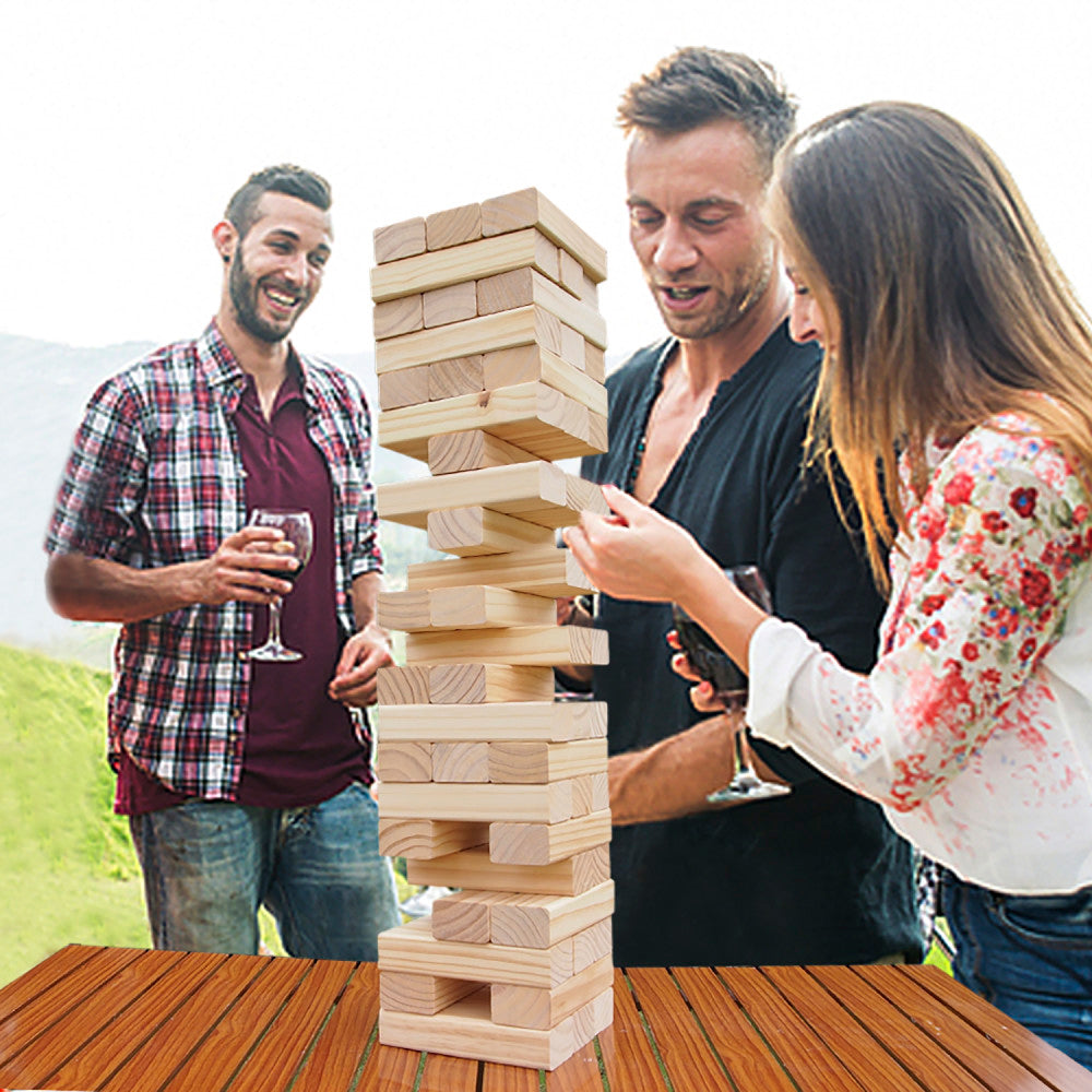 Trimate: Tumbling Tower Large 21.25" - Double-Sanded Smooth Natural Wood