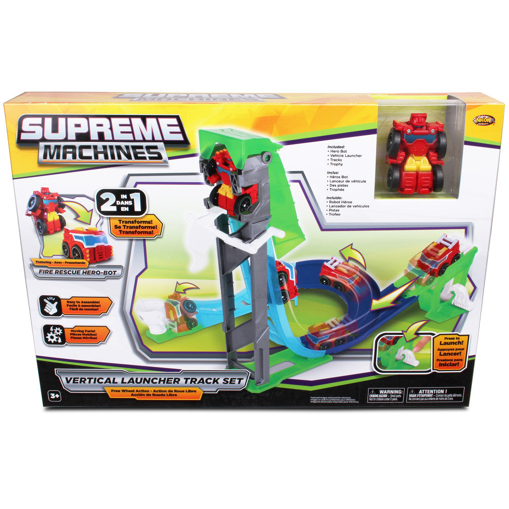 NKOK Supreme Machines Fire Rescue HeroBot Vertical Launcher Track