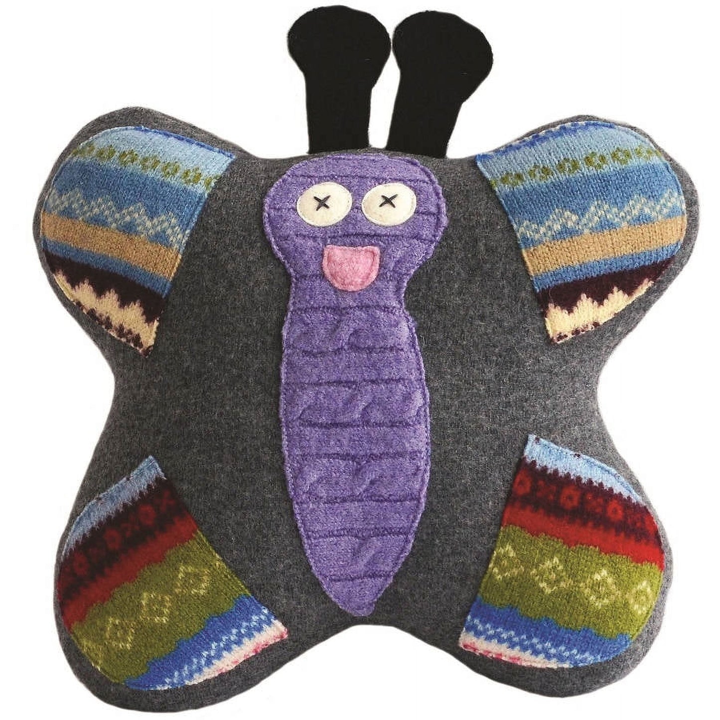 Cuddle Wings 16 inch Butterfly Plush Pillow Pal - Vibrant Multicolor