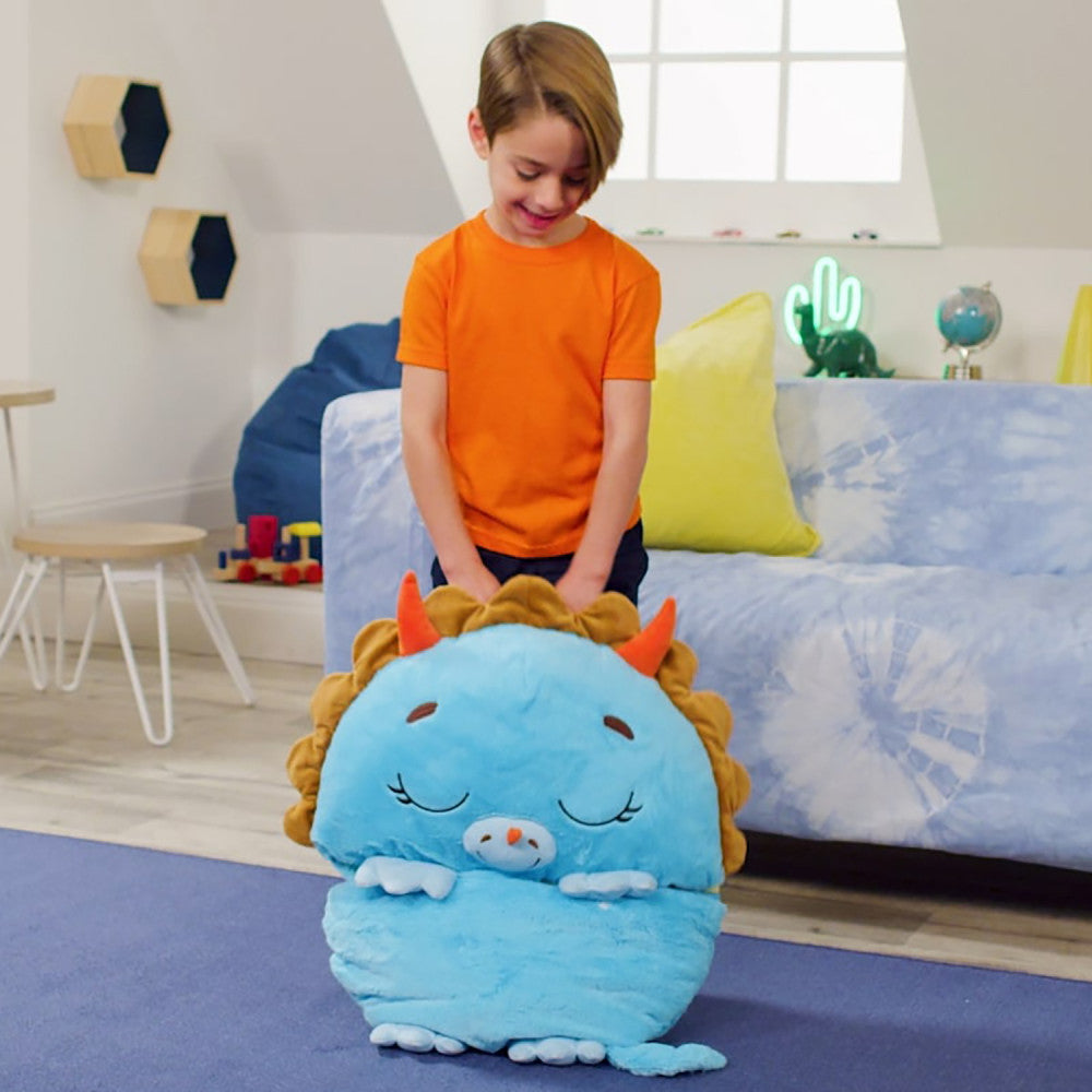 Happy Nappers: Pillow & Sleepy Sack: Medium - Triceratops Timmy, Kids 3+