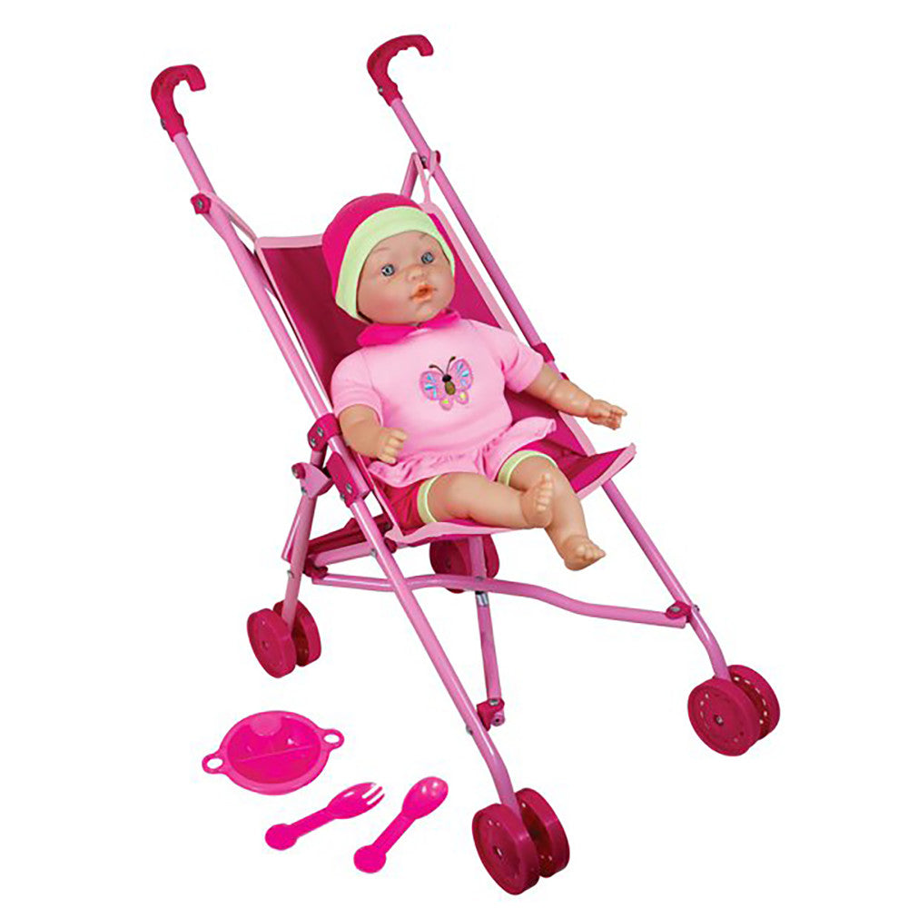 deluxe umbrella stroller Lissi Doll 16" Baby Doll with Deluxe Umbrella Stroller Playset