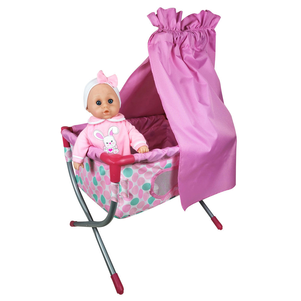 baby doll crib and stroller set Lissi 14-inch Talking Baby Doll with Crib