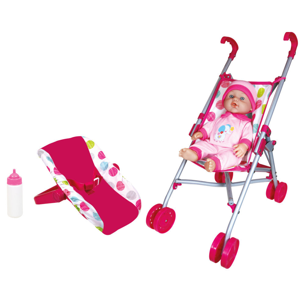 double doll stroller toys r us Lissi 12" Twin Baby Dolls with Twin Jogger Stroller