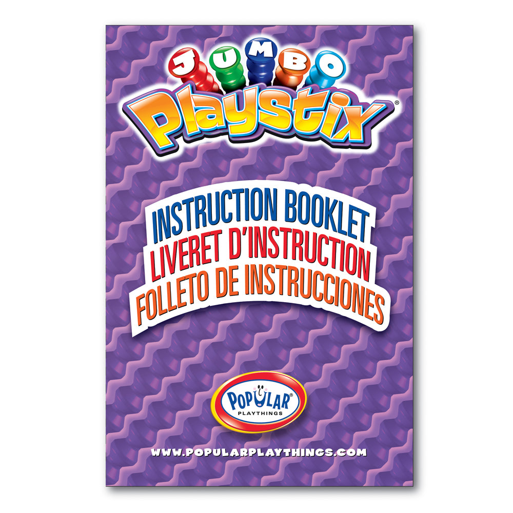 Popular Playthings Playstix Jumbo Set - 80 Piece Construction Toy