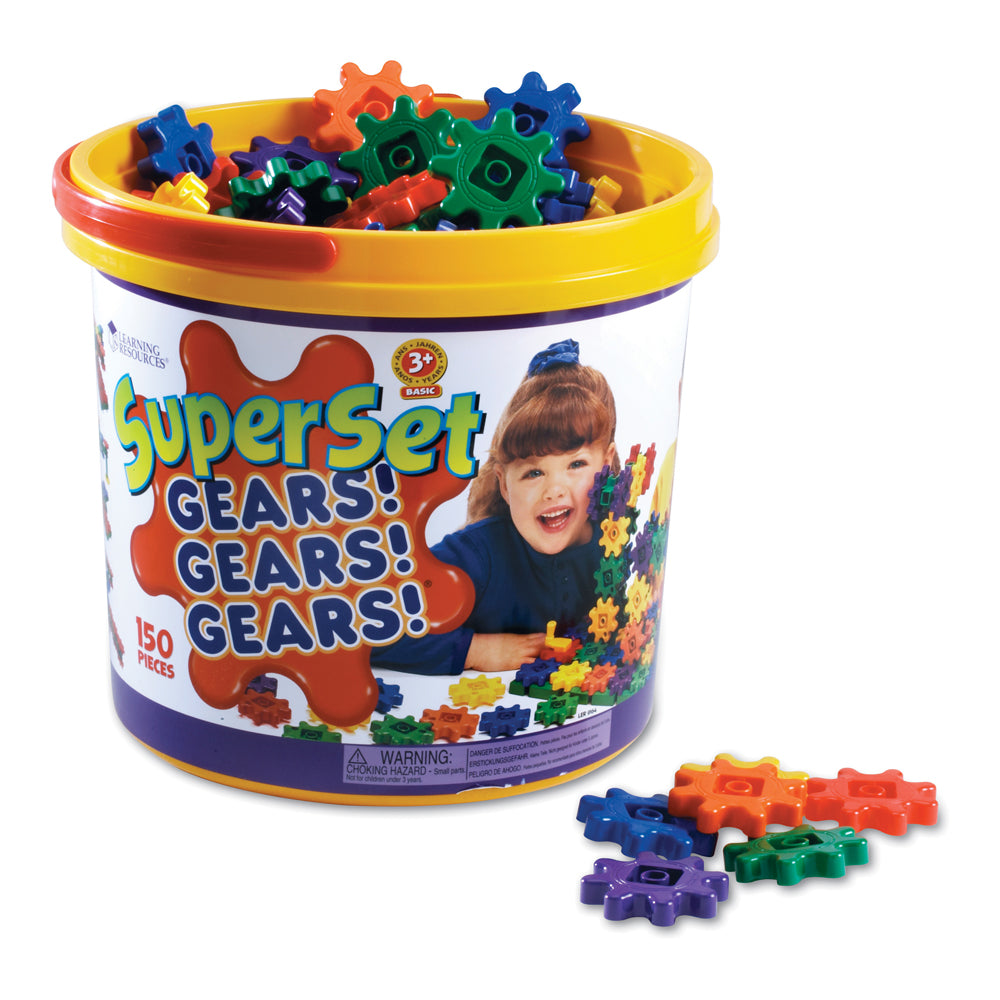 Learning Resources Gears! Gears! Gears! 150-Piece Super Building Set