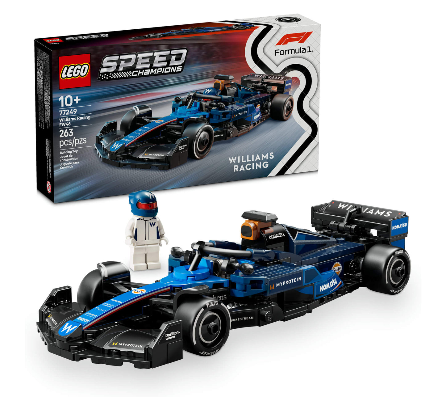 LEGO® Speed Champions Williams Racing FW46 F1® Race Car Vehicle Set 77249