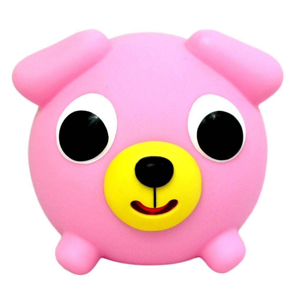 Jabber Ball Squeeze and Play Pink Dog - Kawaii Sound-Making Stress Ball
