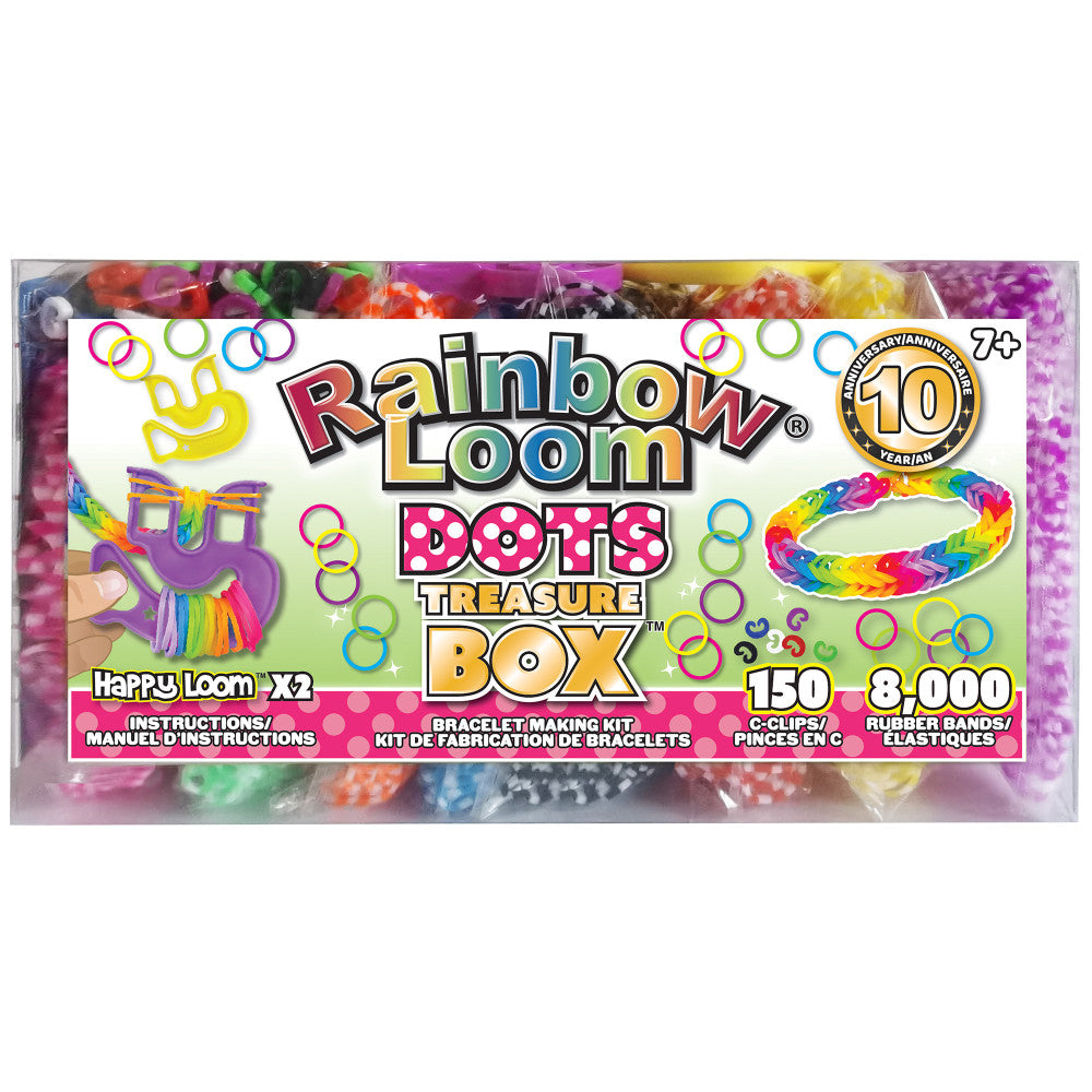 Rainbow Loom Dots Treasure Box Rubber Band Crafting Kit – Toys