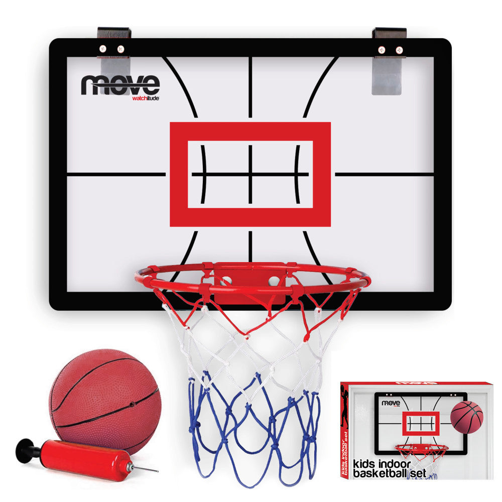 Watchitude Move Slam Dunk Pro: Indoor Basketball Hoop Set for Kids