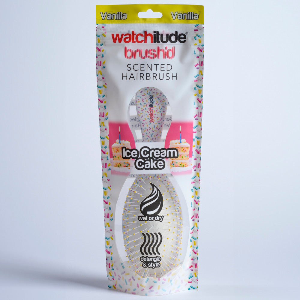 Watchitude: Scented Hair Brush - Ice Cream Cake - Kids Vanilla Scented Stylish Brush