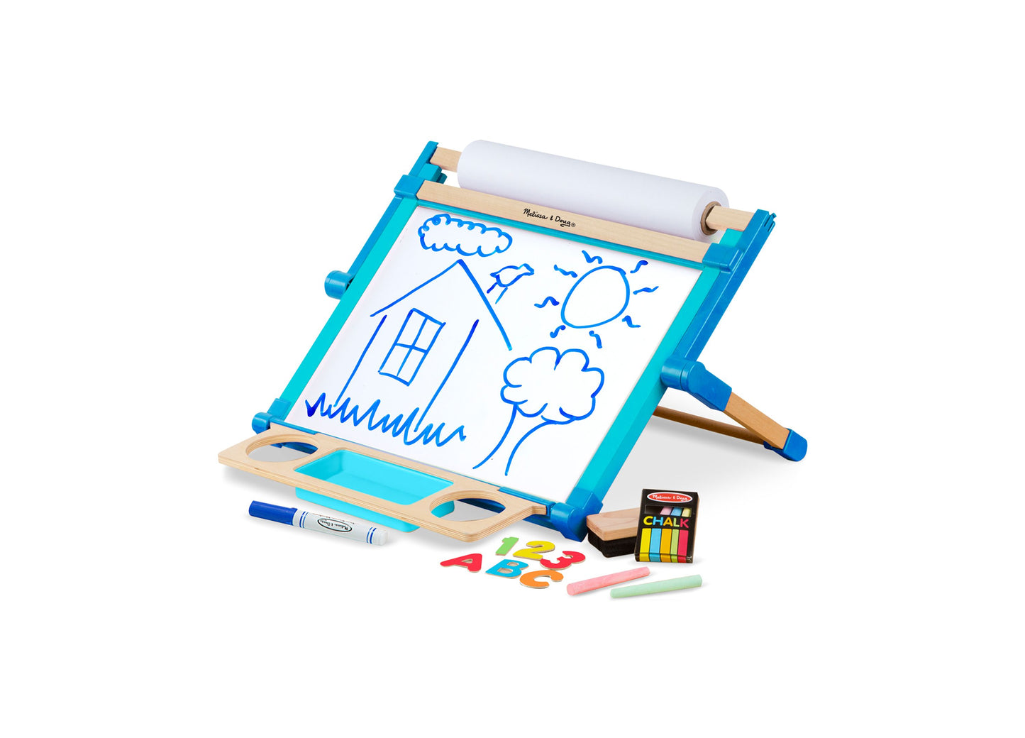 Melissa & Doug Double-Sided Magnetic Tabletop Art Easel