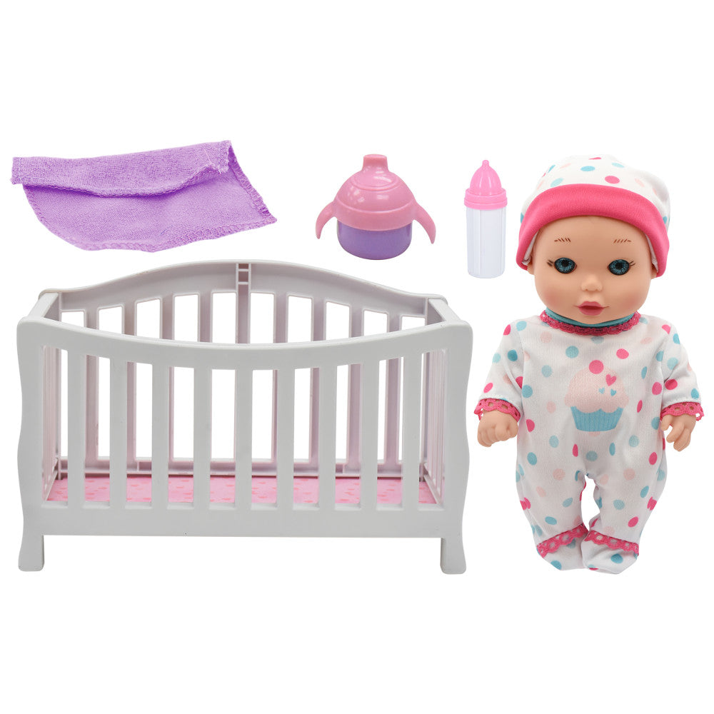 baby doll crib and stroller set Magic Nursery: Doll in Crib - 8 inch Baby Doll Playset
