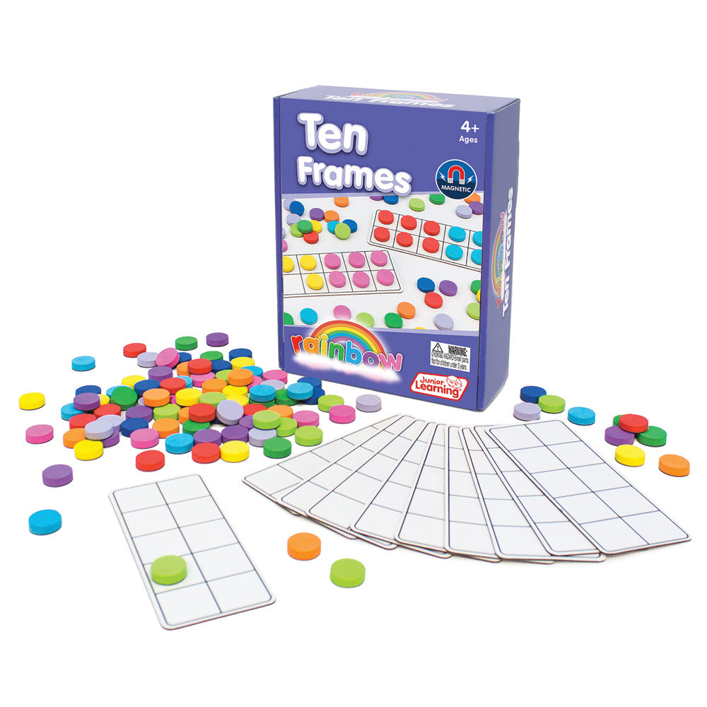 Junior Learning Rainbow Ten Frames Learning Set - Color-Coded Math Pra ...