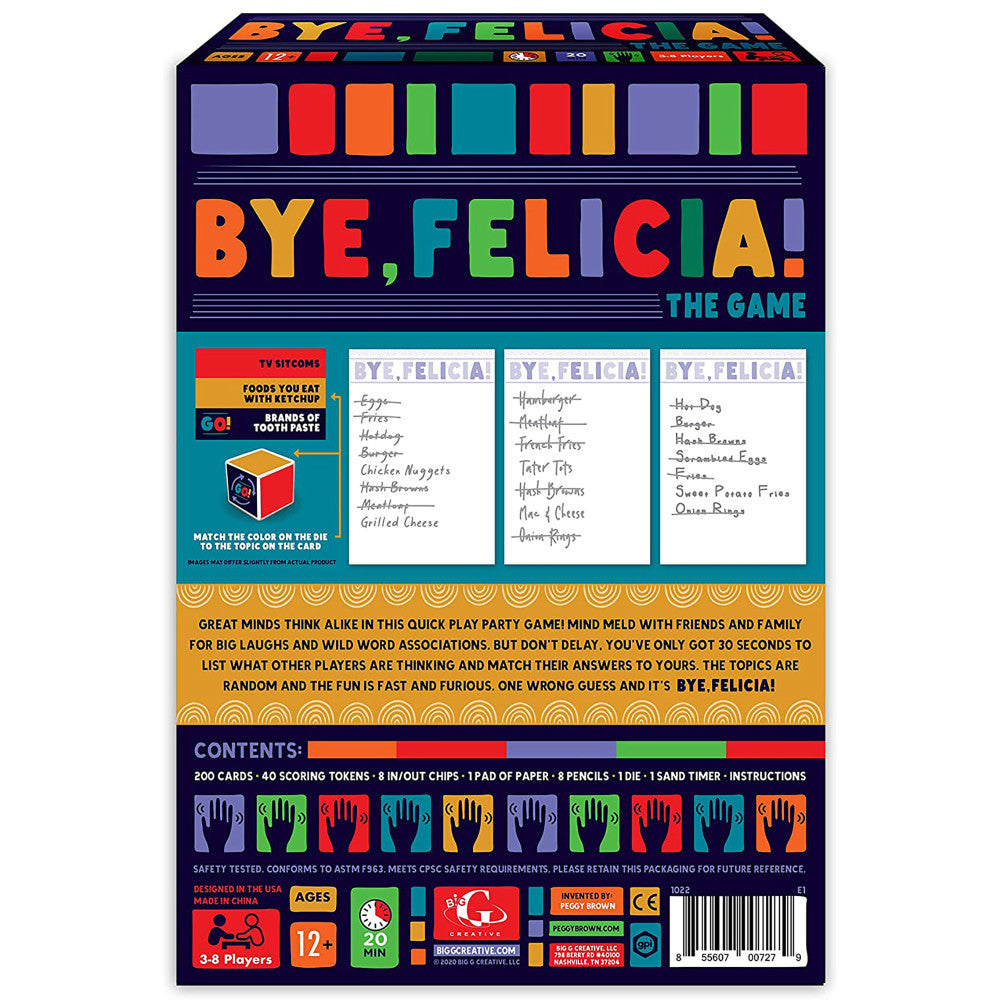 Bye, Felicia! Party Game - Quick-Thinking Word Association Game for Teens & Adults