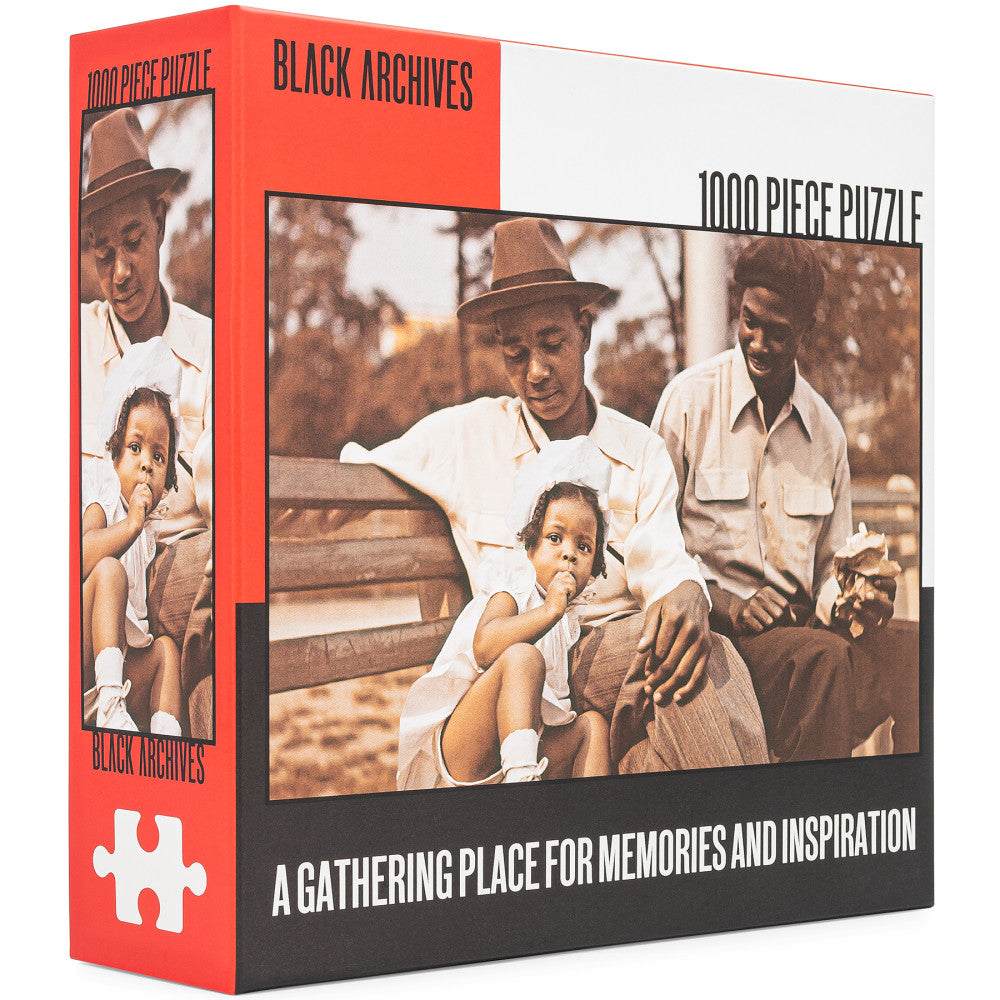 Black Archives Park Bench Jigsaw Puzzle - 1000 pc
