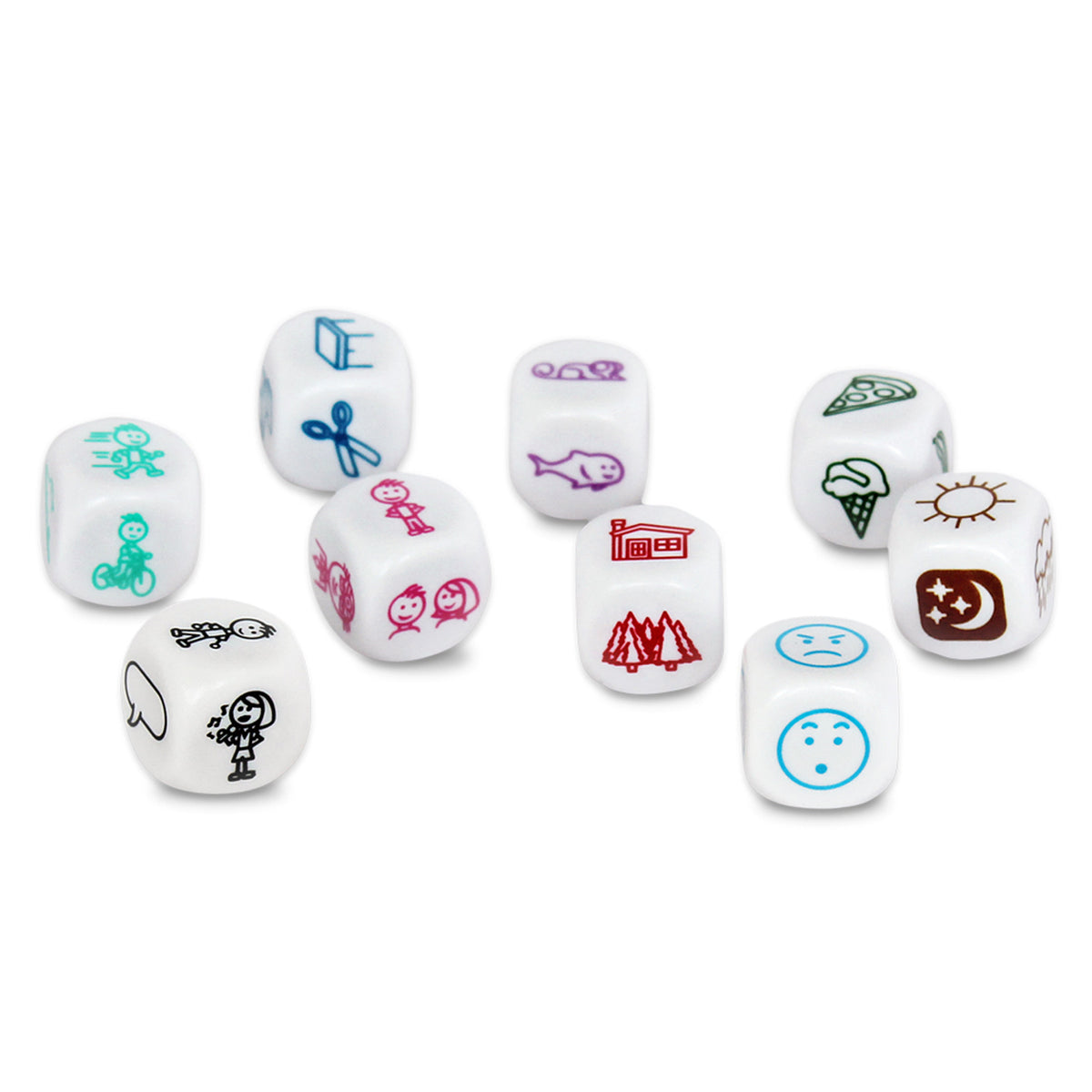 Roll A Story Picture Dice Storytelling Game, 10-Dice Set
