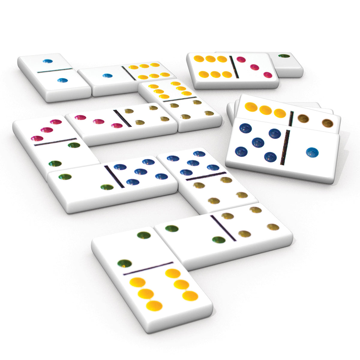 Dot Dominoes 28-Piece Classic Matching Game with Collector's Tin