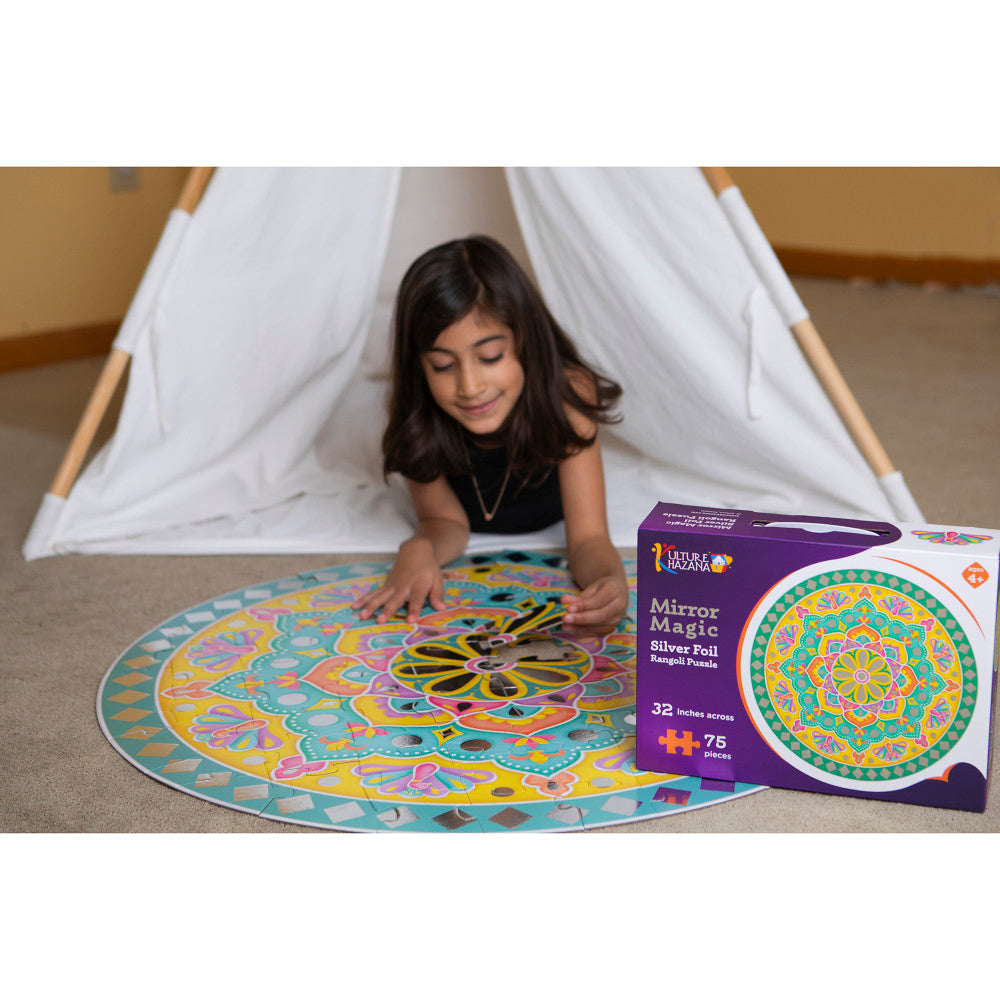 Kulture Khazana: Mirror Magic - 75pc Floor Puzzle, Kids Ages 4+