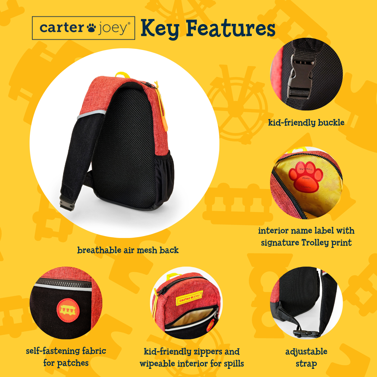 Daniel Tiger's Neighborhood x carter joey Cozy Explorer Sling Pack with Keychain