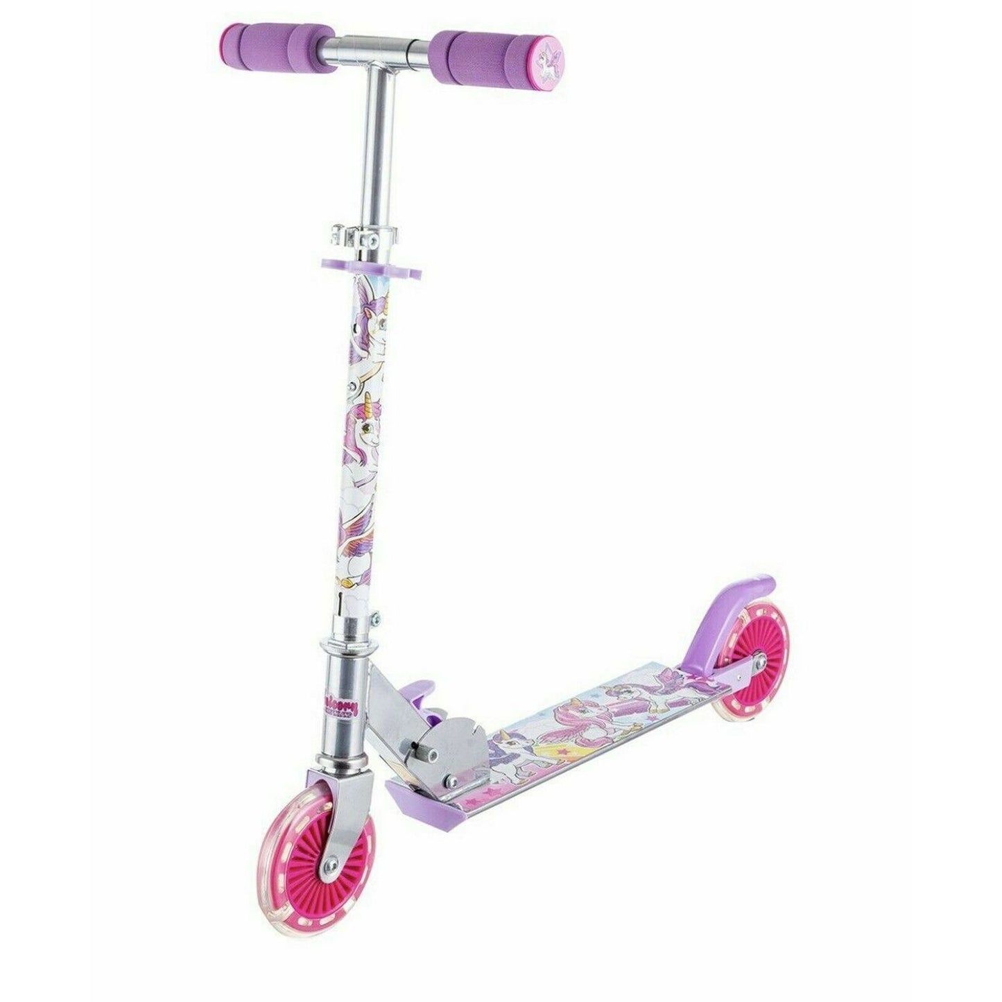 Ozbozz Unicorn Scooter with Light-Up Wheels for Magical Rides