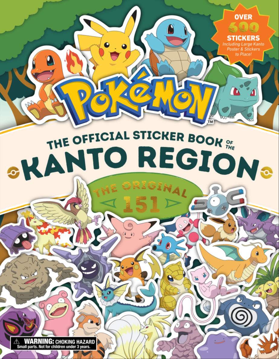 Pokémon Kanto Region Spectacular Sticker Adventure Book