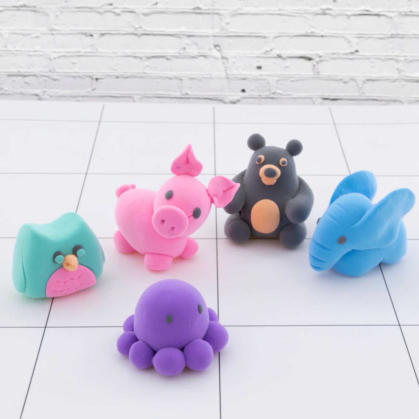 BAZIC Pastel Rainbow Air Dry Modeling Clay Set - 6 Colors, 0.5 oz Each, 24 Packs