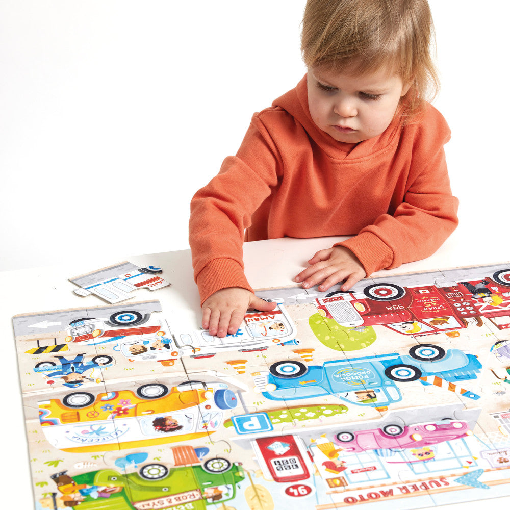 Banana Panda Transportation Jumbo Puzzle - 40 pc
