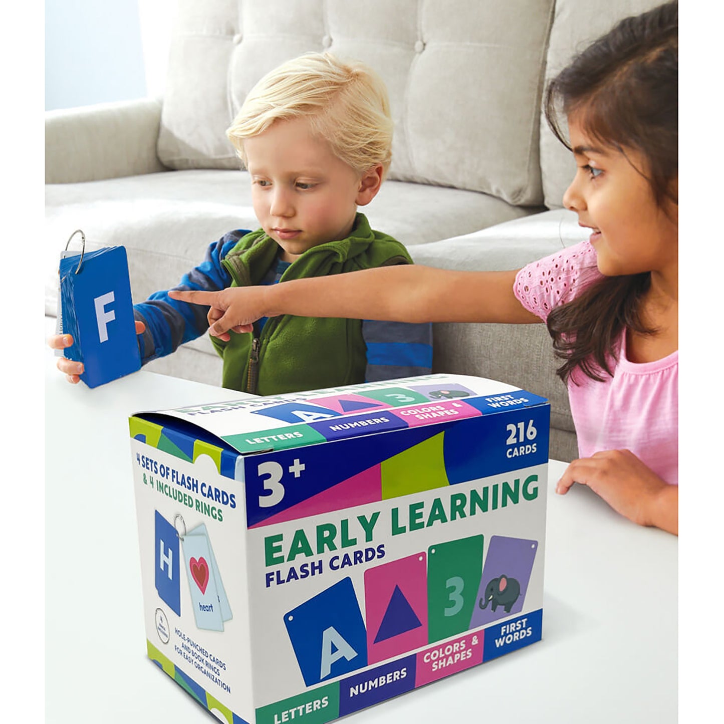 Carson Dellosa Education Early Learning Flash Cards, 4 Per Set, 2 Sets