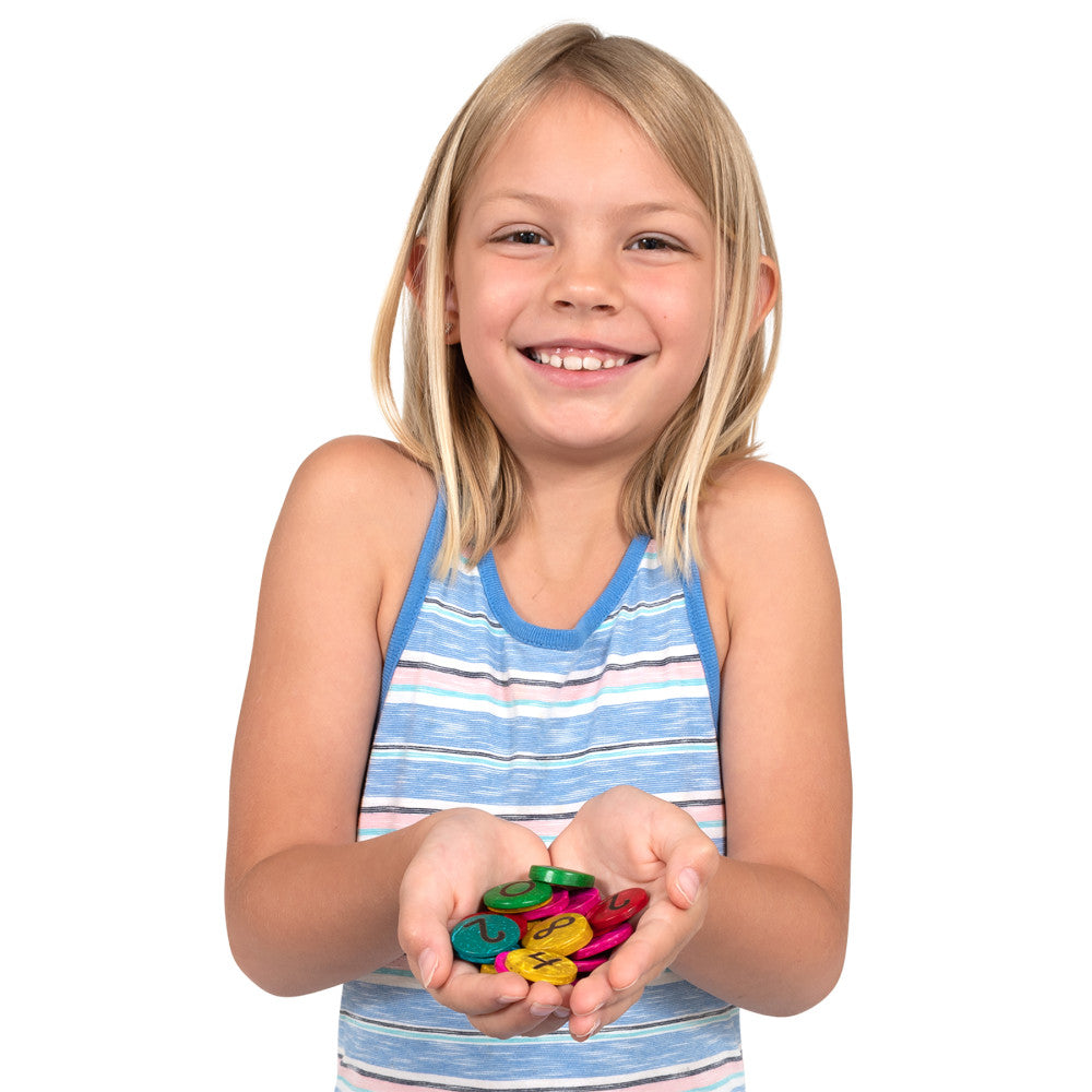 Ready 2 Learn Colorful Coconut Counters - Number Set 0-9 - 100 Pieces