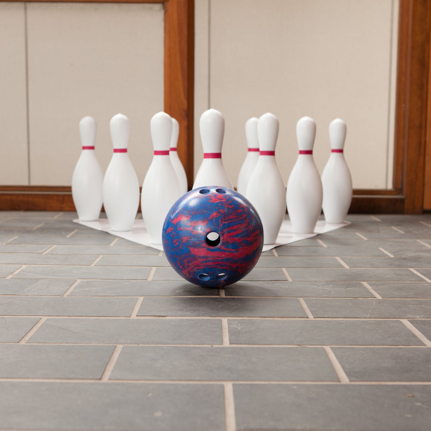 Champion Sports Swirl Bowling Set with Lightweight Ball & Pins