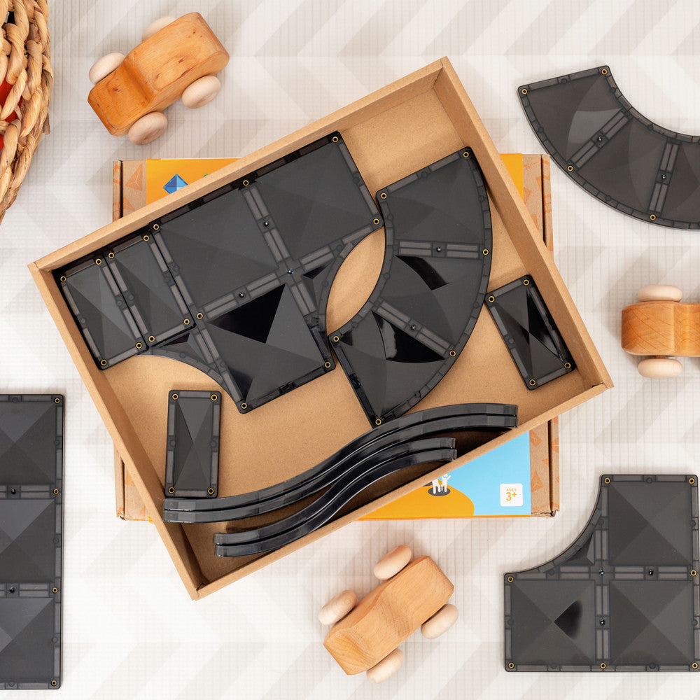 Connetix Magnetic Tiles Ramps & Intersections Pack, 16-Piece Set