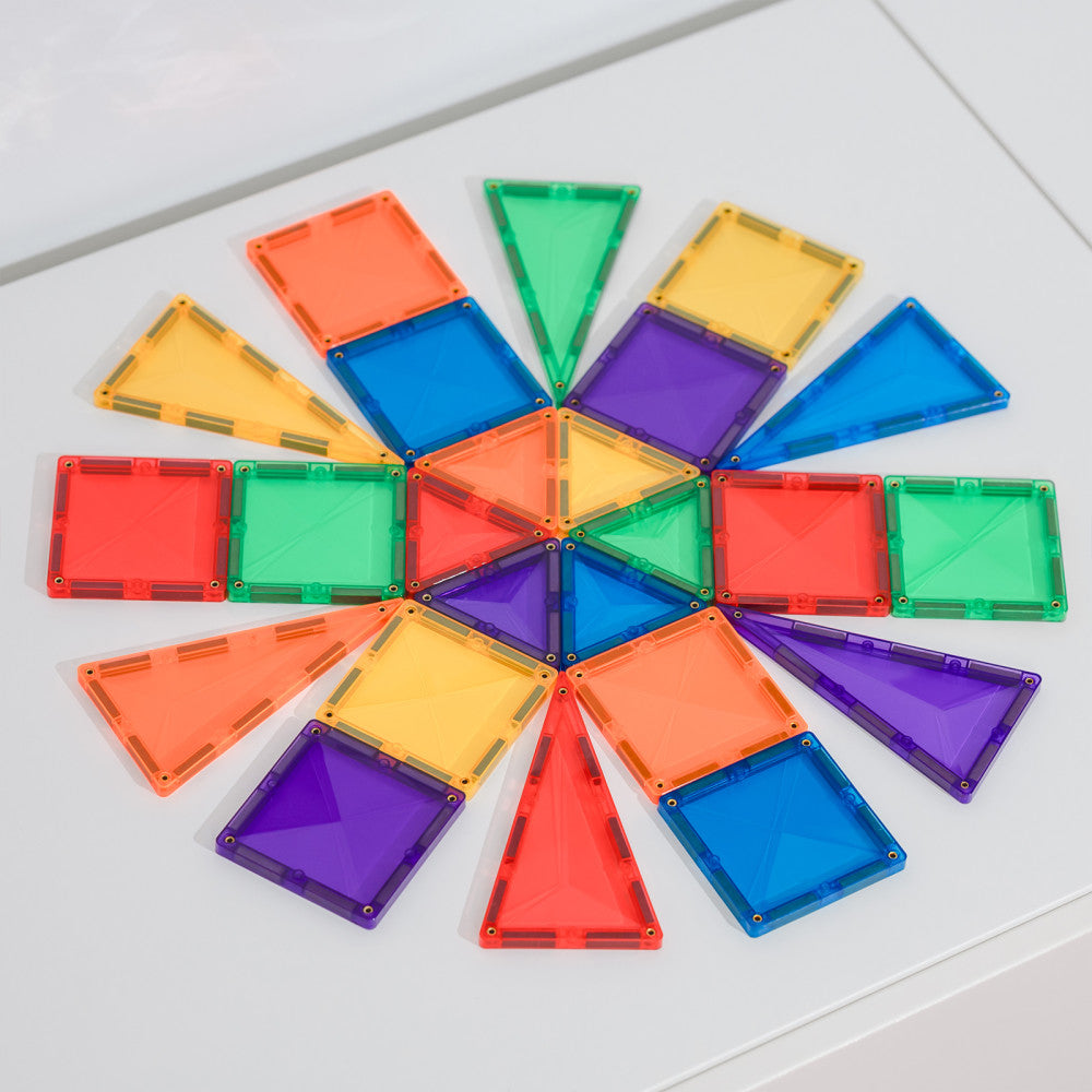 Connetix Magnetic Tiles Rainbow Mini Pack - 24 Pieces