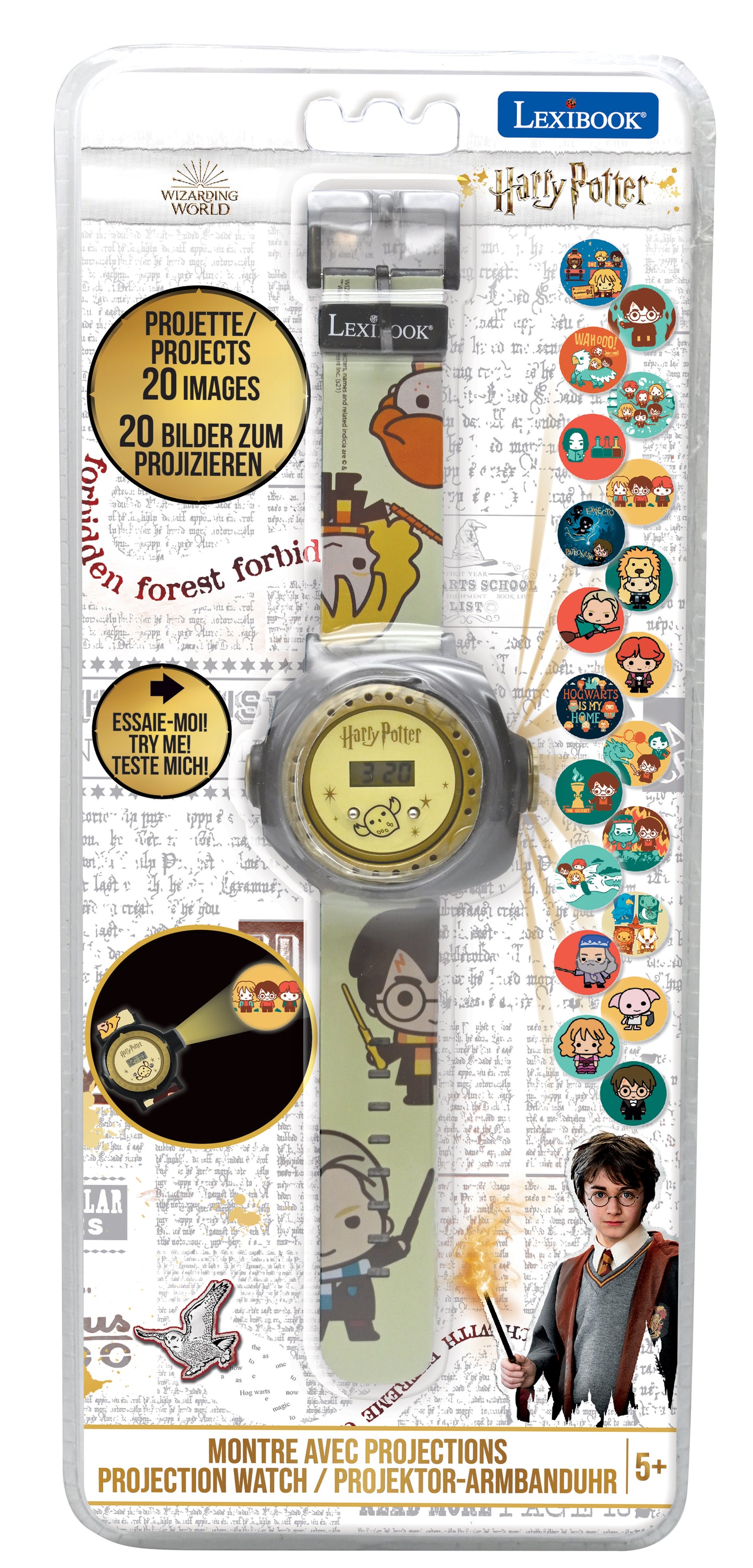 Harry Potter Kids Digital Projection Watch - Adjustable Black Strap