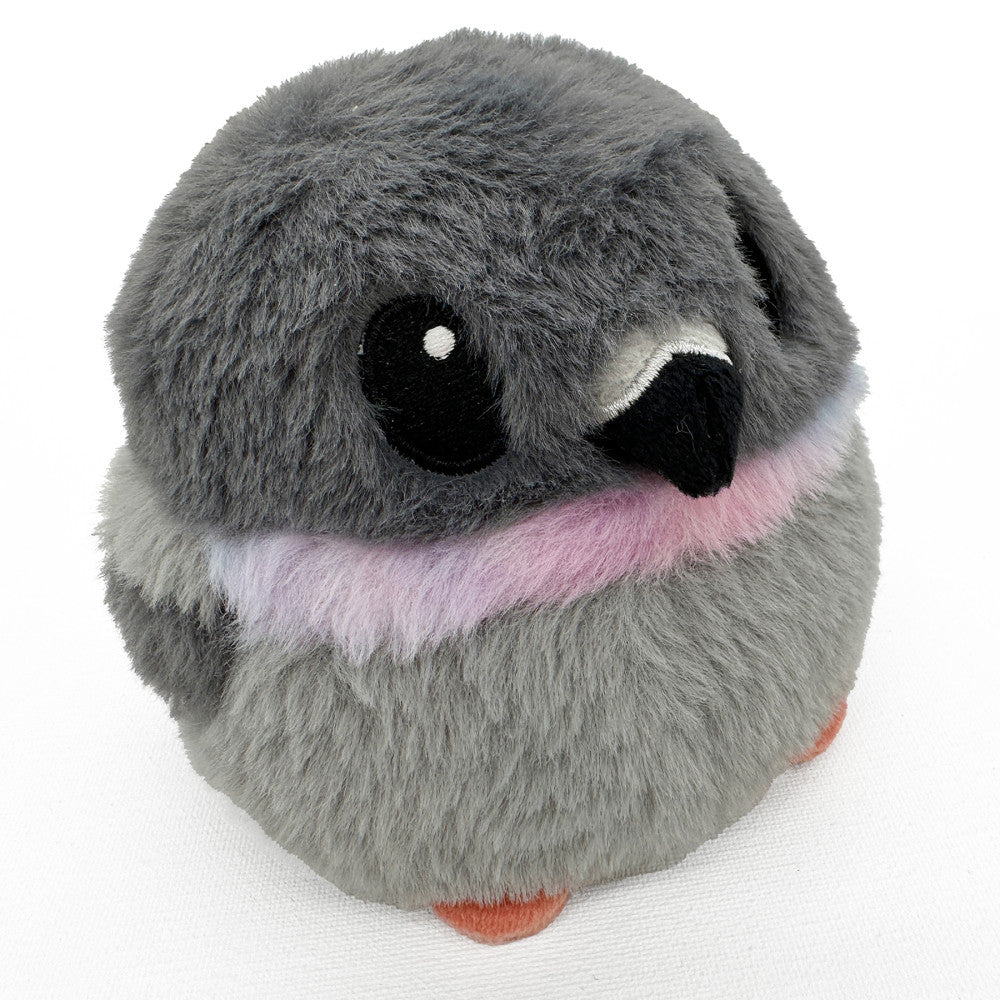 Borbs Whimsical Pigeon Plush with Rainbow Neck - Medium Size