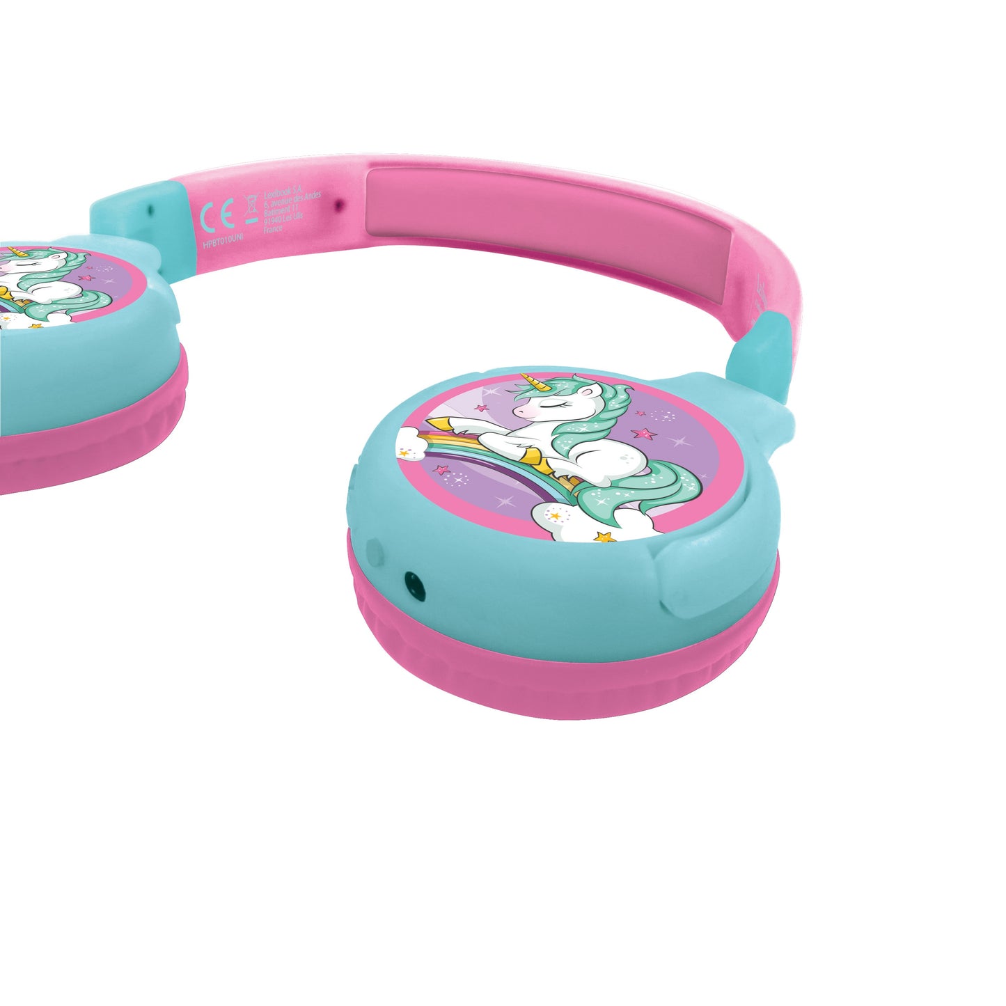 Lexibook Unicorn-Themed Foldable Bluetooth Headphones - Pink