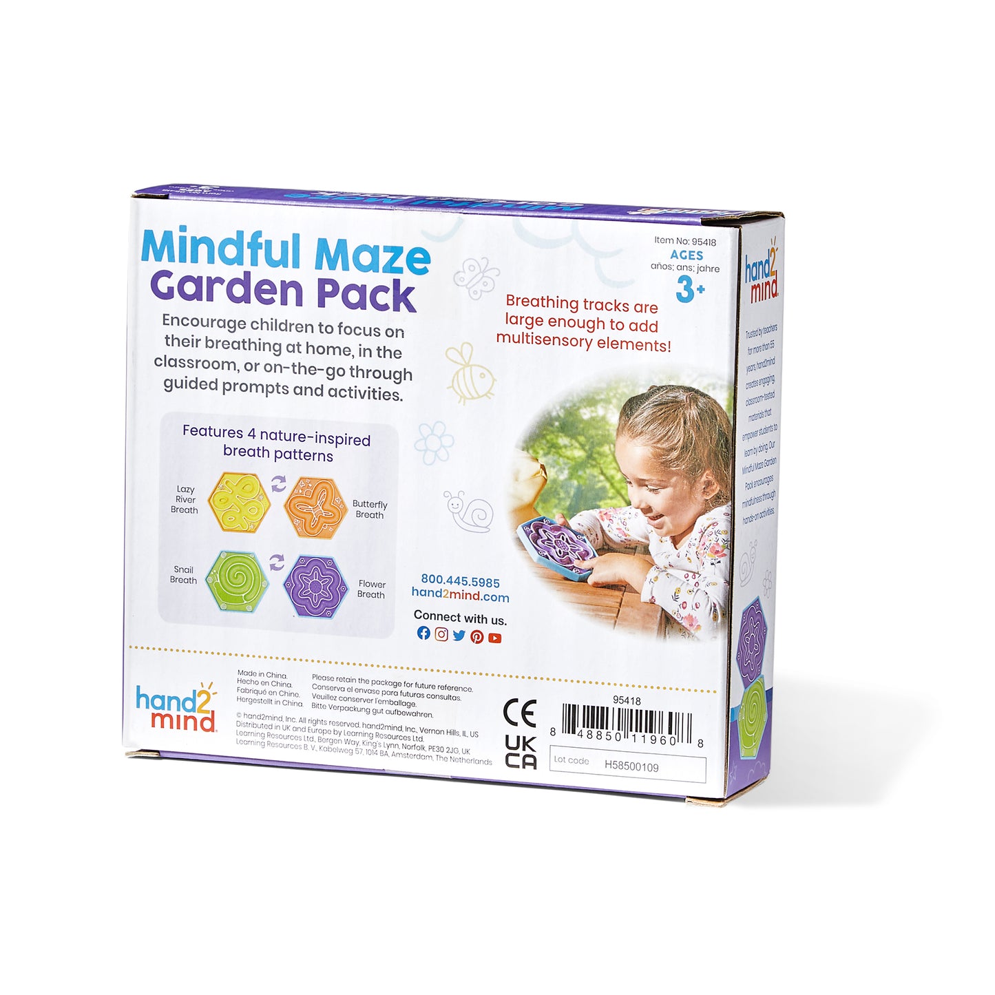 Hand2Mind Mindful Maze Garden Pack - Nature-Themed Breathing Helper