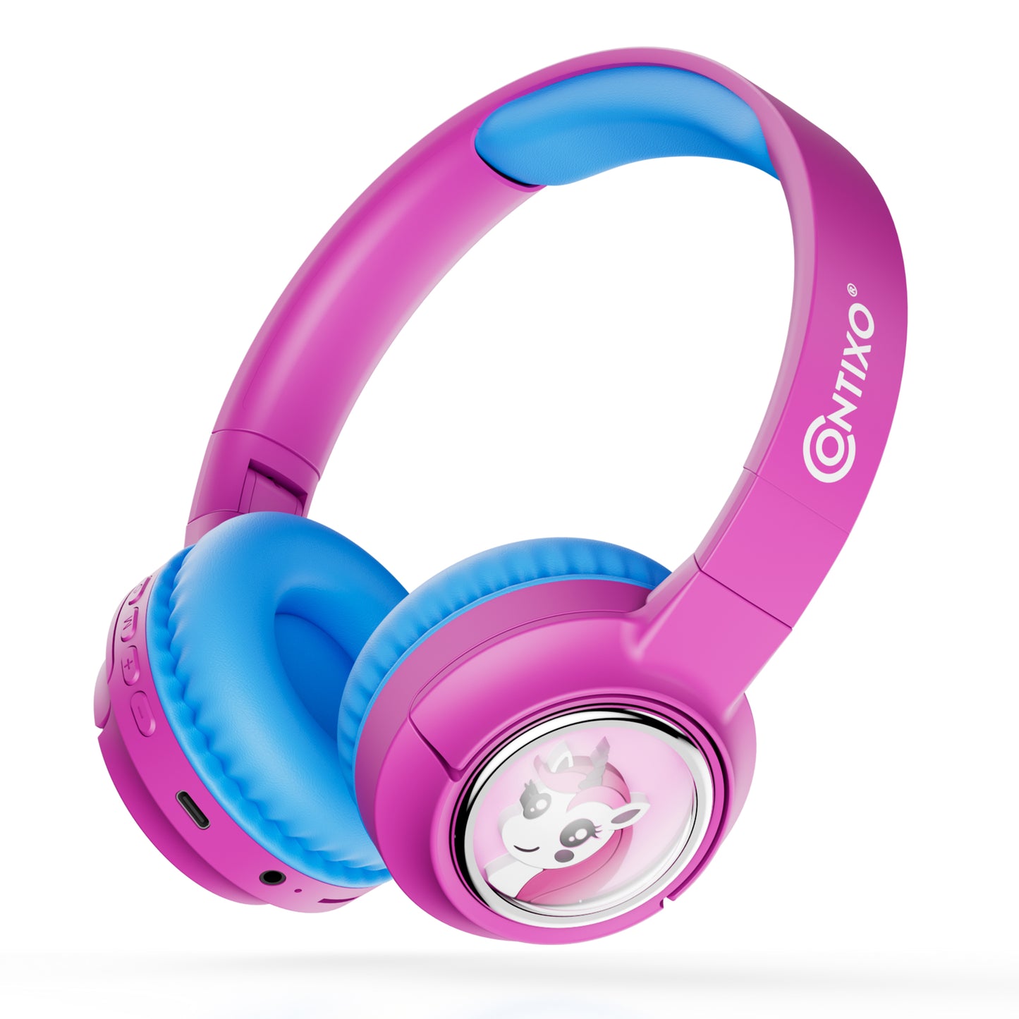 Contixo KB6 Kids Bluetooth Headphones with LED Lights & Safe Volume - Pink
