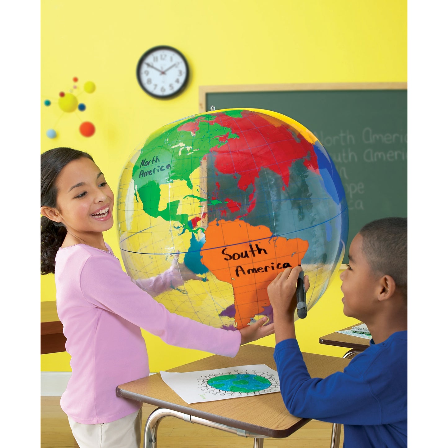Learning Resources Inflatable Labeling Globe - Educator Series - 27" Vinyl