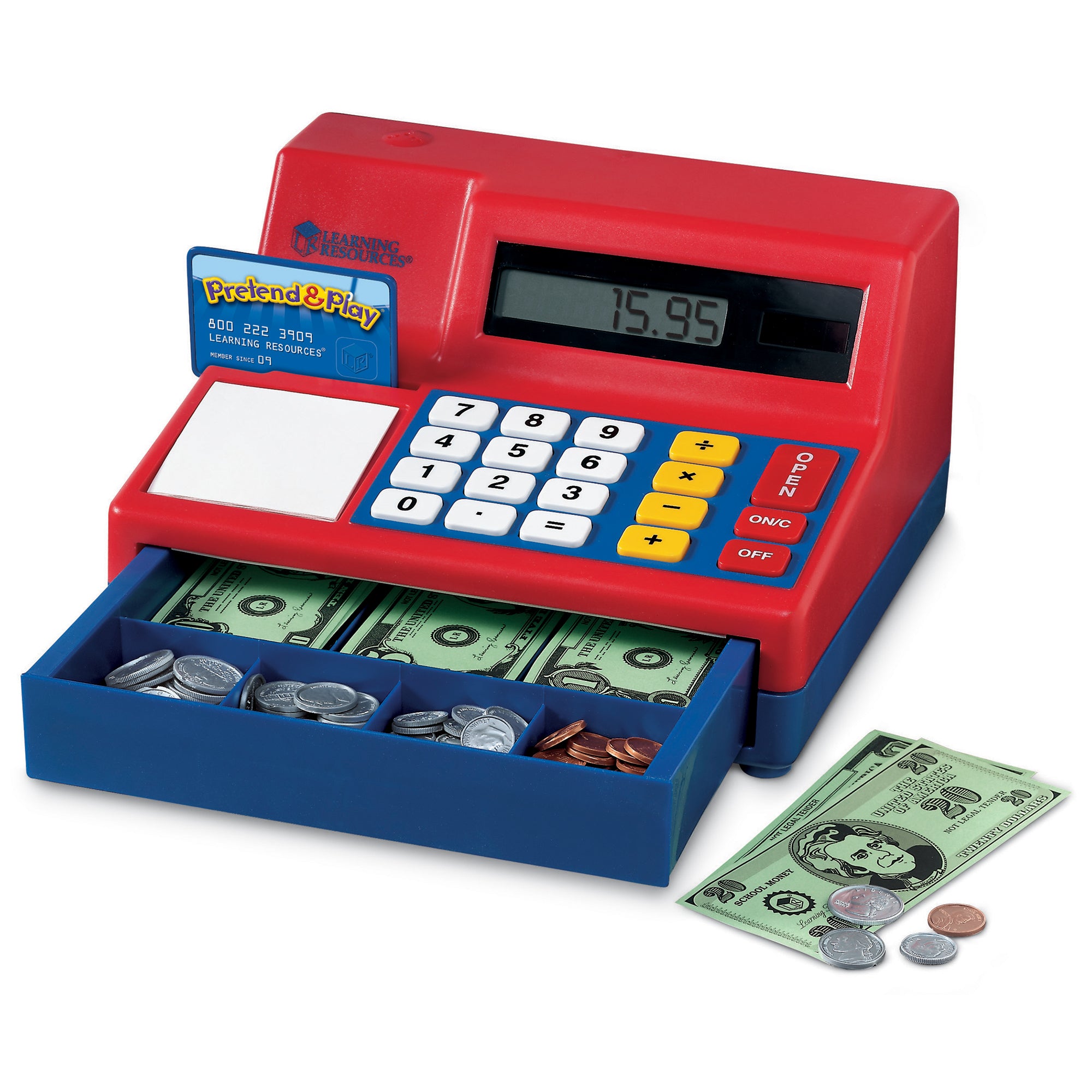 Learning Resources Pretend Play Calculator Cash Register with