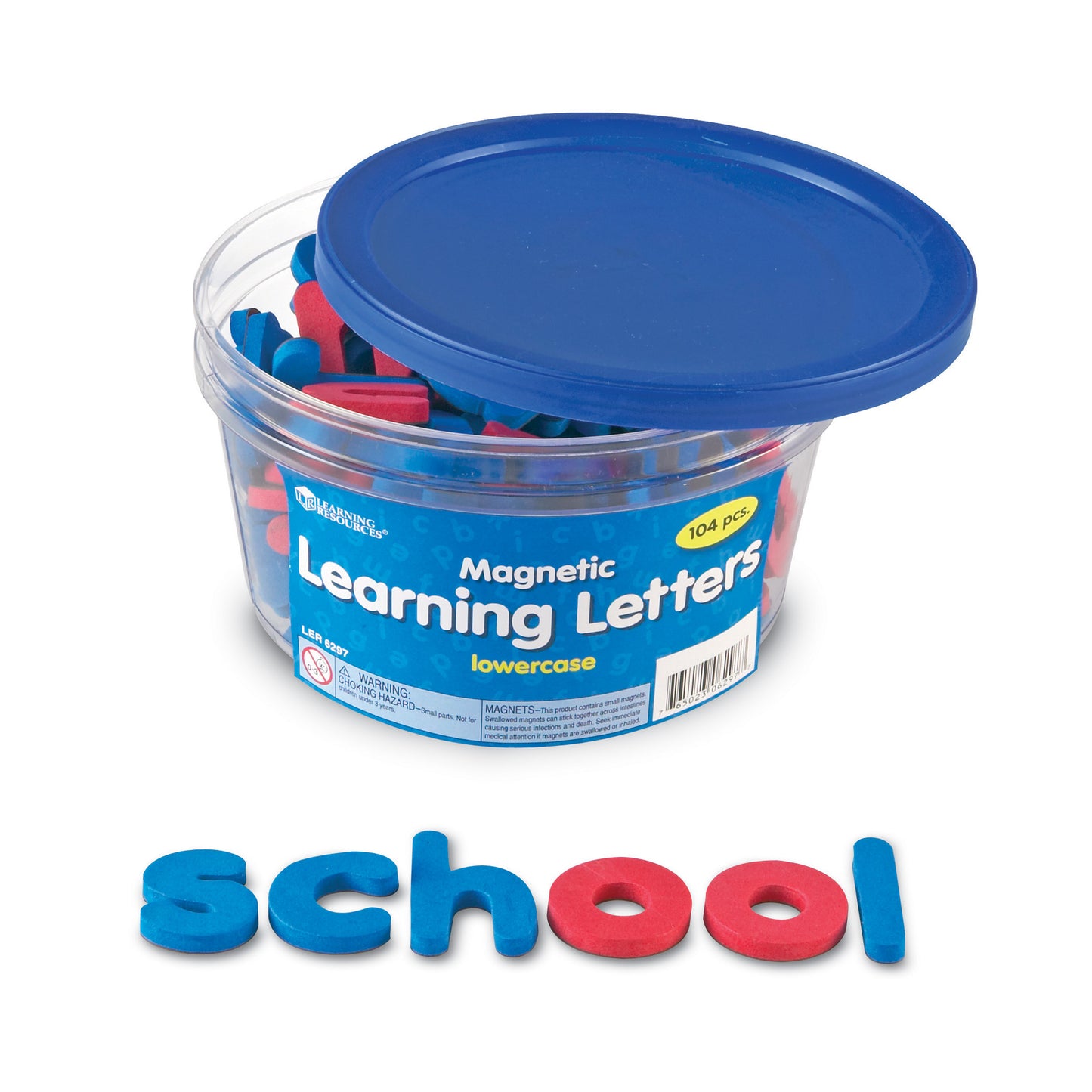 Learning Resources Magnetic Soft Foam Learning Letters - Lowercase - Color Coded