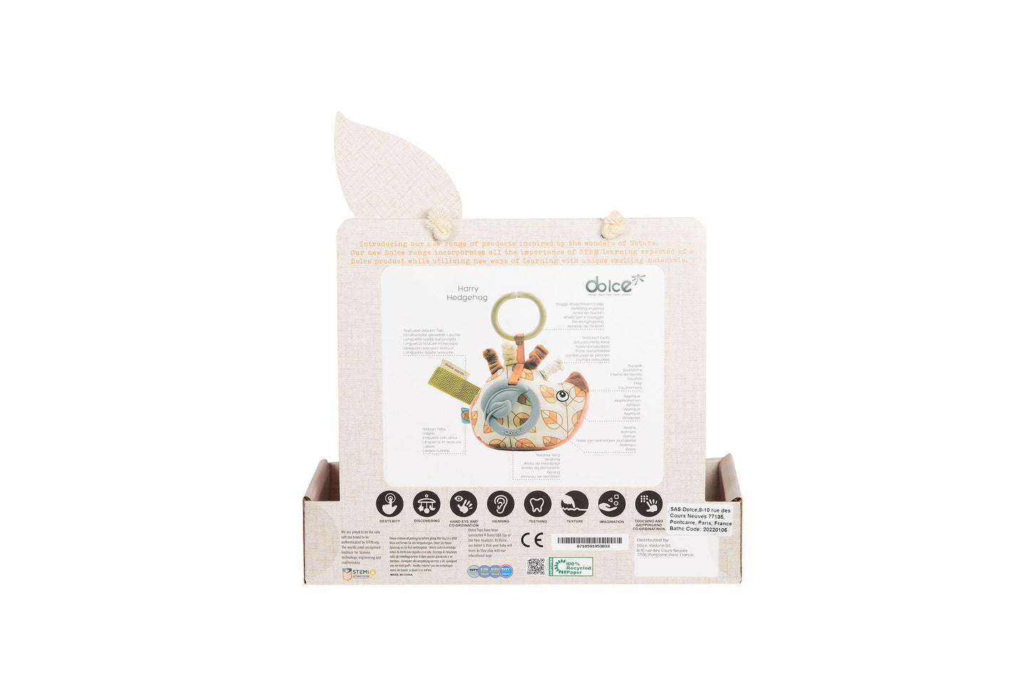 Dolce Harry the Hedgehog Interactive Plush Toy