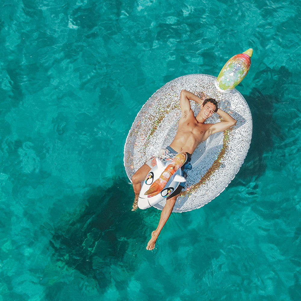 Glitter Unicorn Gigantic Beach & Pool Raft