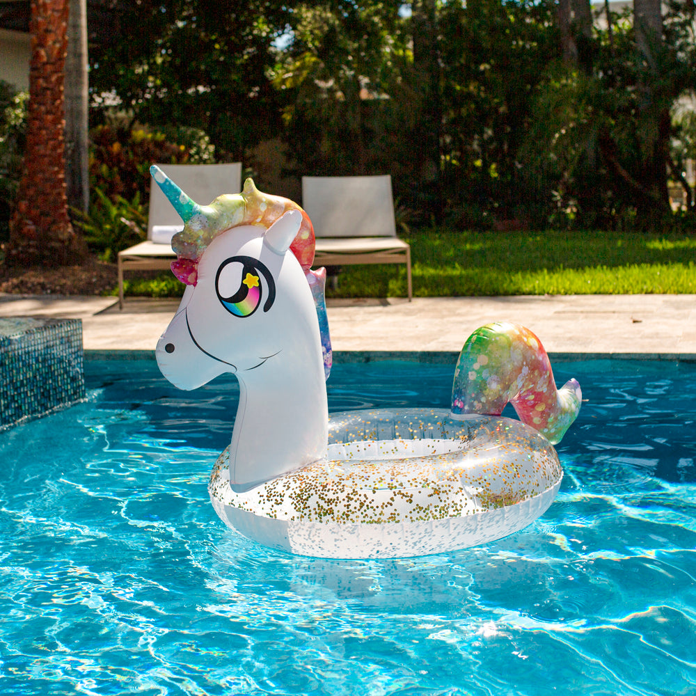 Glitter Unicorn - 42" Beach & Pool Tube