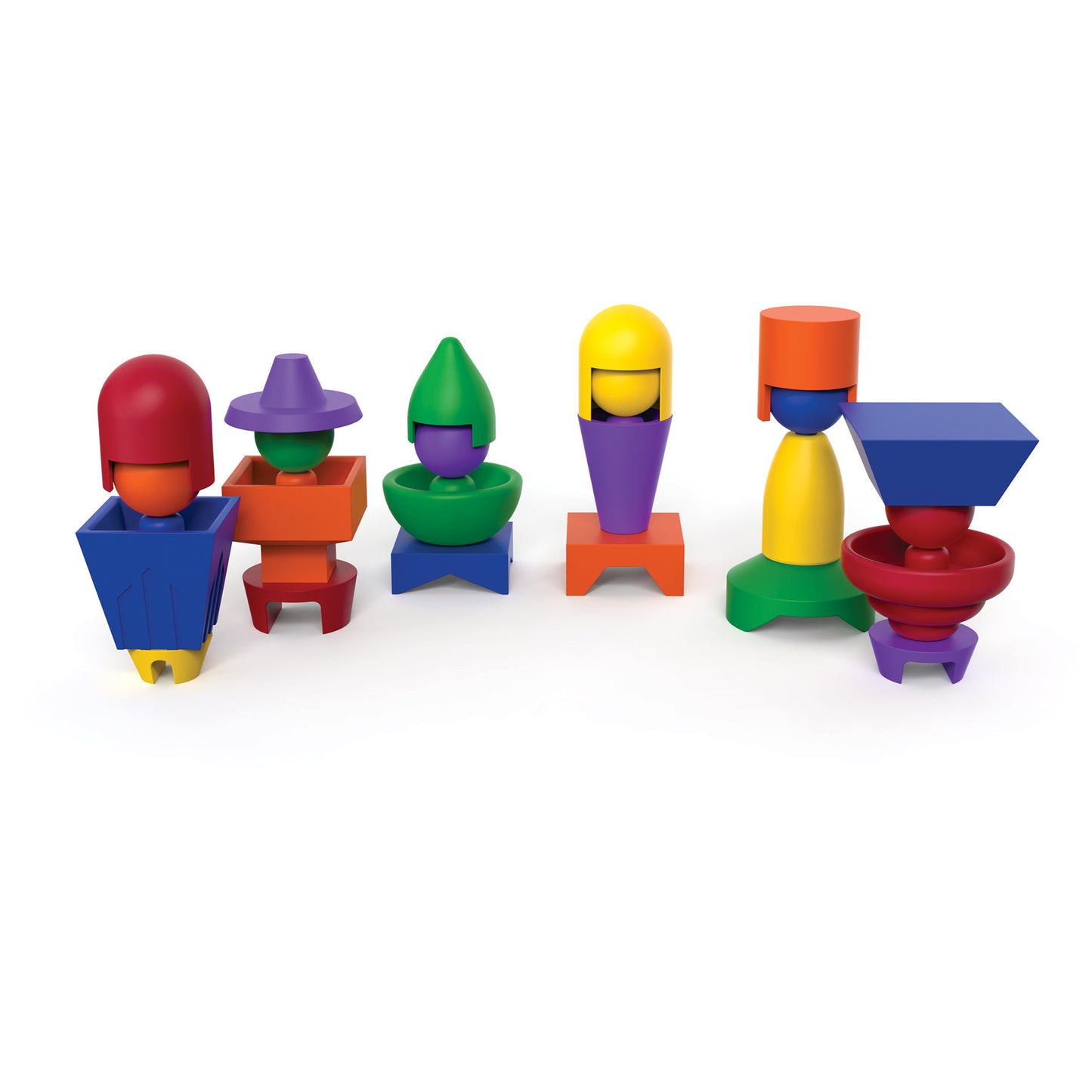 Roylco GEMO Stackable Emotion Dolls - Set of 6