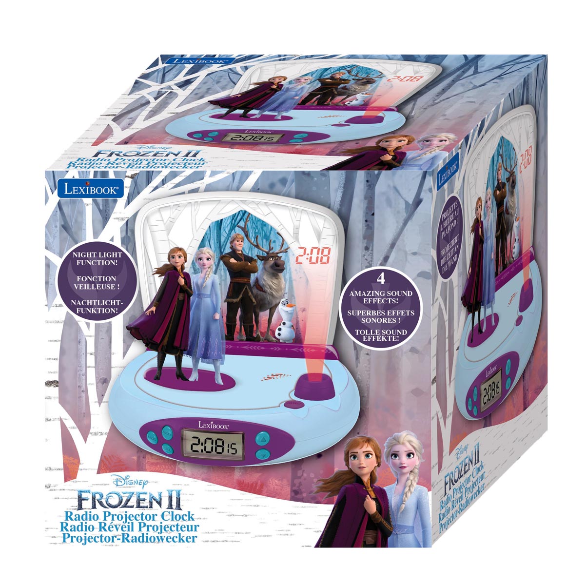 Disney Frozen II Projector clock with sounds