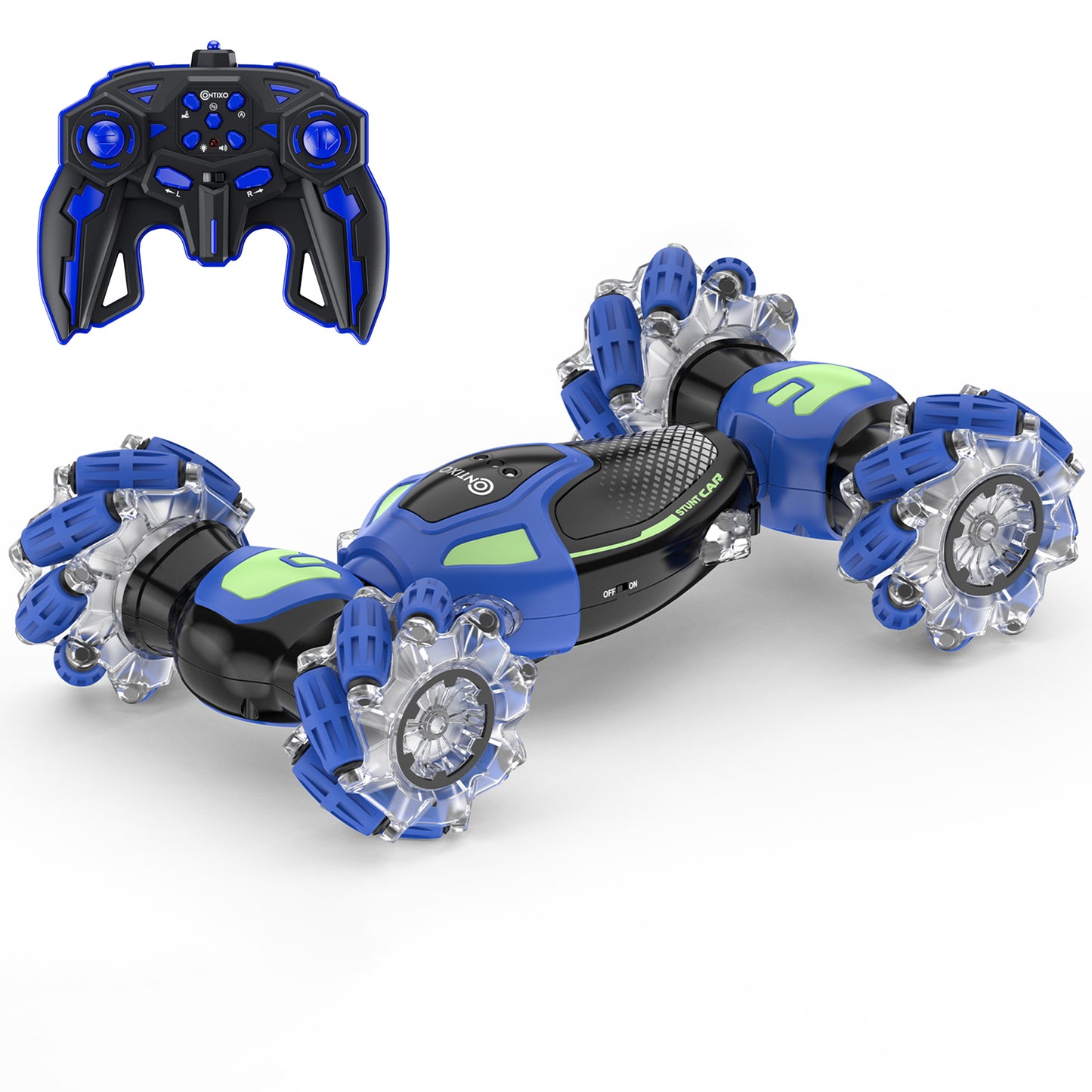 Contixo Cobra Speed Crawler RC Stunt Car - 4WD Off-Road - Blue