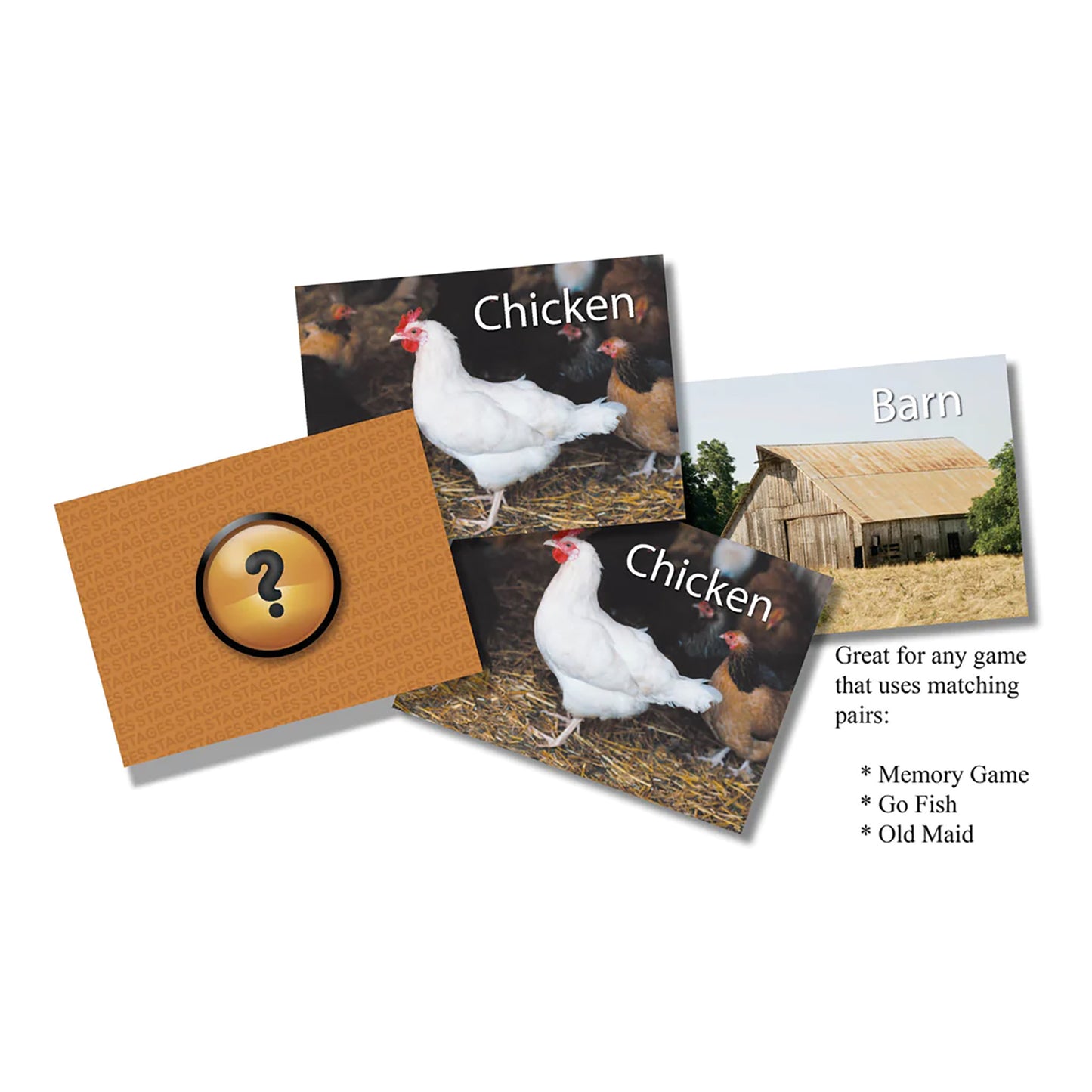 Stages Learning On the Farm Photographic Memory Matching Game - 3-Pack