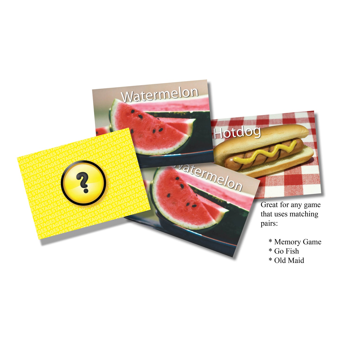Stages Learning Materials Memory Match Game - Food Trio